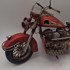 Red Metal Motorcycle Decorative Model Sculpture