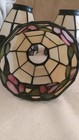 Vintage Tiffany Style Stained Glass Lamp Bell Shade Lot Of 3 4 5  X 5  Floral 