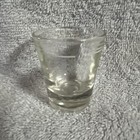 Vintage Clear Shot Glass W  Round Mouth   Thick Heavy Bottom