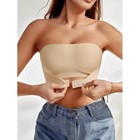Women s Strapless No Padding Seamless Front Button Bra Comfortable Smooth Underw