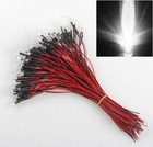 Lot 3mm 5mm Led Light White Red Yellow 20cm Pre Wired Led Lamp Light Bulb 12v   nw