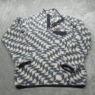 Patagonia Synchilla Fleece Women Medium White Pullover Geometric Snap T Y2k Rare