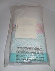 New Pottery Barn Baby Maya Dandelion Crib Skirt Floral Pink White Aqua Cotton