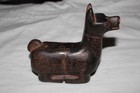 Vintage Pre Columbian Blackware Effigy Peru Culture Moche Or Chimu Llama
