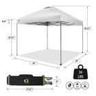 Crown Shades 10    X 10    Portable Canopy Tent With Extendable Legs  White  used 