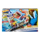 Hot Wheels   City Shark Strike Rescue Playset For Ages 3   Kids Toy Track Set