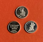 Lot Of 3 Circa 1992 Disney Mickey Mouse  1 20 Oz  999 Pure Silver Liberty Mint