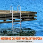 Aluminum Dock Ladder Boat Dock Ladder Flip-up 3 Steps With 350lbs Load