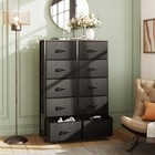 Tall Dressers For Bedroom With 10 Drawers  Chest Of Drawers  Dresser For Clos   