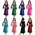 Girls Renaissance Medieval Princess Costume Cosplay Flare Sleeve Dress Up