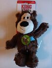 Kong Wild Knots Bear  Dark Brown Squeaky Plush Comfort Dog Toy 