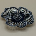 Vintage  Sterling Silver Marcasite Flower Pin pendant