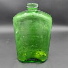 Vintage Green Glass 1932 Refrigerator Water Bottle Embossed Wishing Well 1 Qt