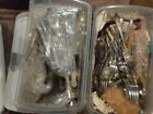 Huge Mixed Antique Vintage Lot Silver-plated Stainless Flatware Use craft 36  Lb
