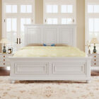 Full queen king Platform Bed With Headboard And Footboard Vintage Wood Bed Frame