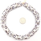 19 Ghana Handmade Recycled Glass Blue Eye Multi African Trade Beads-ghana