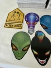 Huge Lot 260  Vtg 90s Prism Holographic Alien Head Stickers Nos Vending Machine