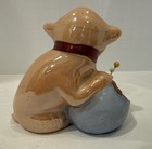 Vintage Lusterware  frenchie  French Bulldog Sewing Pin Cushion Holder