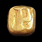 Shailendra Dynasty Indonesia 1 Gold Massa Square 2 42 Gr Ca 7th-9th C  Unc