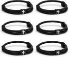 6 Pcs Braided Cross Bracelet Adjustable Rope Jesus Bracelet Christian Religio   