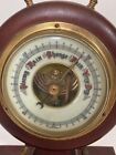 Vintage Maritime Ships Wheel Barometer W Porcelain Dial  Western Germany