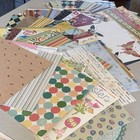 12x12 Multicolor Scrapbooking Paper Lot Over 50 Sheets  