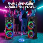 8000w Portable Bluetooth Speaker Dual 12   Subwoofer Heavy Bass Karaoke Fm W mic