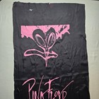 Vintage 1988 Pink Floyd Dark Side Wall Hanging Banner Black Pink Fabric Art