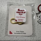 Lot Of 2 New Chick-fill-a Straw Topper Sauce Packet Eat Mor Chikin Cows Keychain
