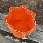Vintage Orange Canvas Drawsting Mining Bit Camping Equipment Gear Bag 70 s