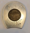 1953d Lincoln Cent Encased Lucky Penny Jay Square Deal Jewelers Pottsville Pa 