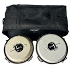 Easter Bongo Drum Set Red Tunable Percusion Instrument Excellent Condi 6    7   