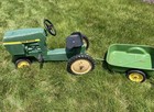 Vintage Ertl John Deere 520 Pedal Tractor And  Trailer Made In Usa ride On