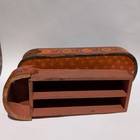 Vintage Indian Wooden Box With Hidden Drawer