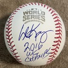 Len Kasper Signed 2016 World Series Baseball Chicago Cubs Ws Champs Rare Jsa