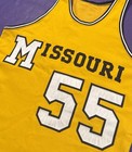 Game Used worn University Of Missouri Tigers  55 Ncaa Basketball Jersey