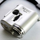 Mini Microscope 60x Led Light Jeweler Loupe Pocket Magnifying Magnifier Glass