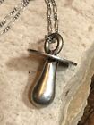 4  Vintage Taxco Sterling 925  Figaro Chain Pacifier Pendant Necklace 19 