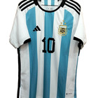 Lionel Messi Autographed Argentina World Cup 2022 Jersey  coa