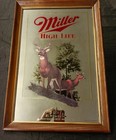 Vintage Miller High Life Whitetailed Deer-wisconsin Beer Mirror 2nd In Series   