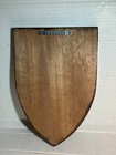 Historic Family Coat Of Arms Herlihy Shield Wood Plaque Bronze Irish