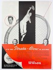 1947 Wilson Tennis Strata Bow Racket Bobby Riggs Wall Art Decor Vintage Print Ad