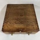 Antique Macey Sawn Oak Wood 2-drawer Card Catalog Index File Cabinet Box 14 x14 