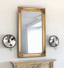 Antique Early 20th Century French Mirrored Copper-brass Candle Sconces  Pair