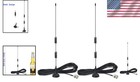 2-pack Omnidirectional Police Scanner Antenna 20-1300mhz With Bnc Male Connector