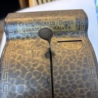 Vintage Five Coin Economy Bank   Chas  W  Shonk Co  Chicago Tin Lithograph