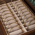 Bracelet Display Tray Soft Cushioned Interior Bangle Organizer Tray Wooden