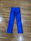 Vintage 1970s Blue Stretchy Spandex Le Gambi Disco Pants Size 5