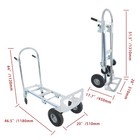 1000 Lbs Aluminum Hand Truck 2 In 1 Heavy Duty Convertible Folding Dolly Cart