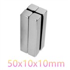 50x10x10mm N52 Neodymium Block Magnet Super Strong Rare Earth Magnets Pick Up